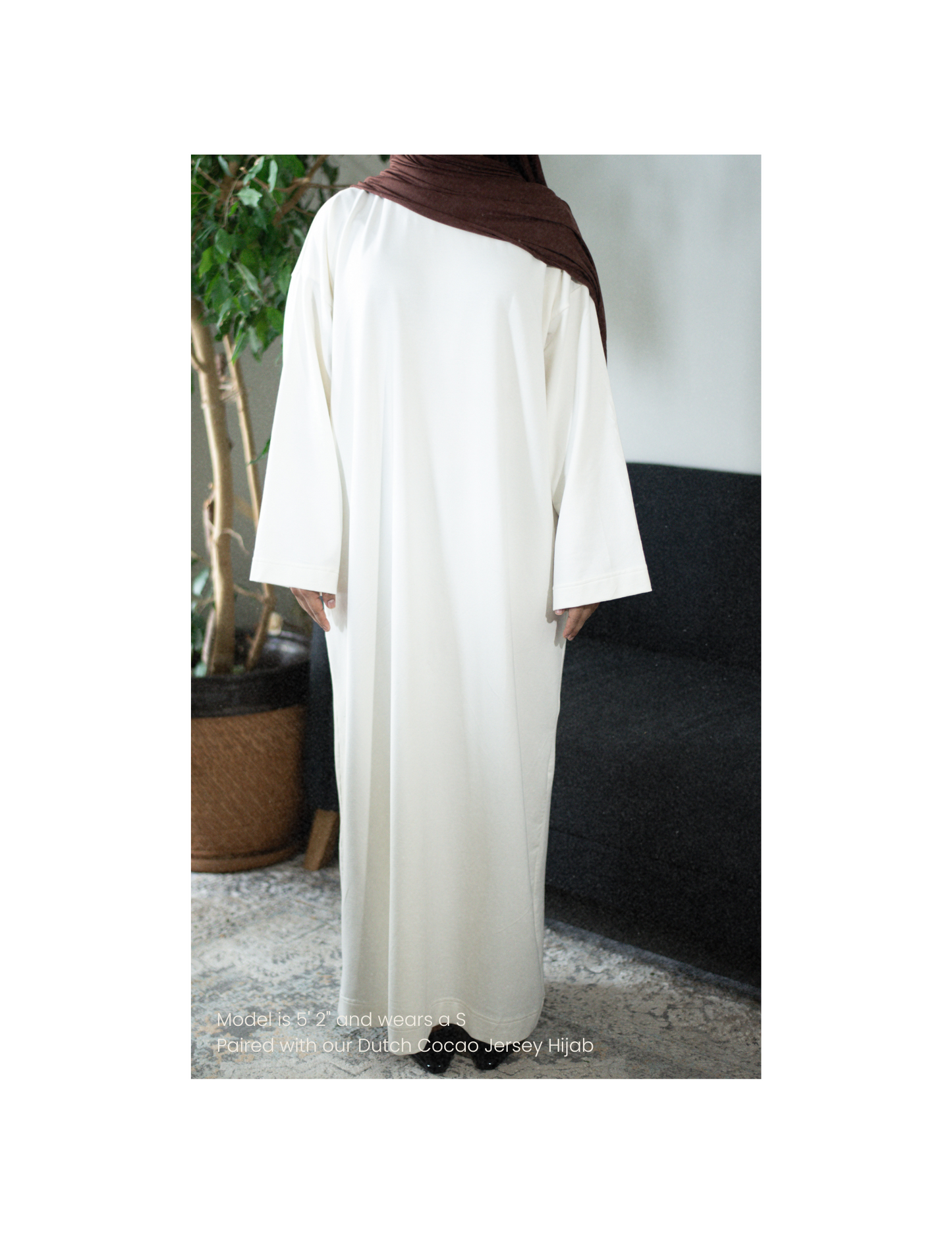 Bamboo Knit Dress in Coconut Cream