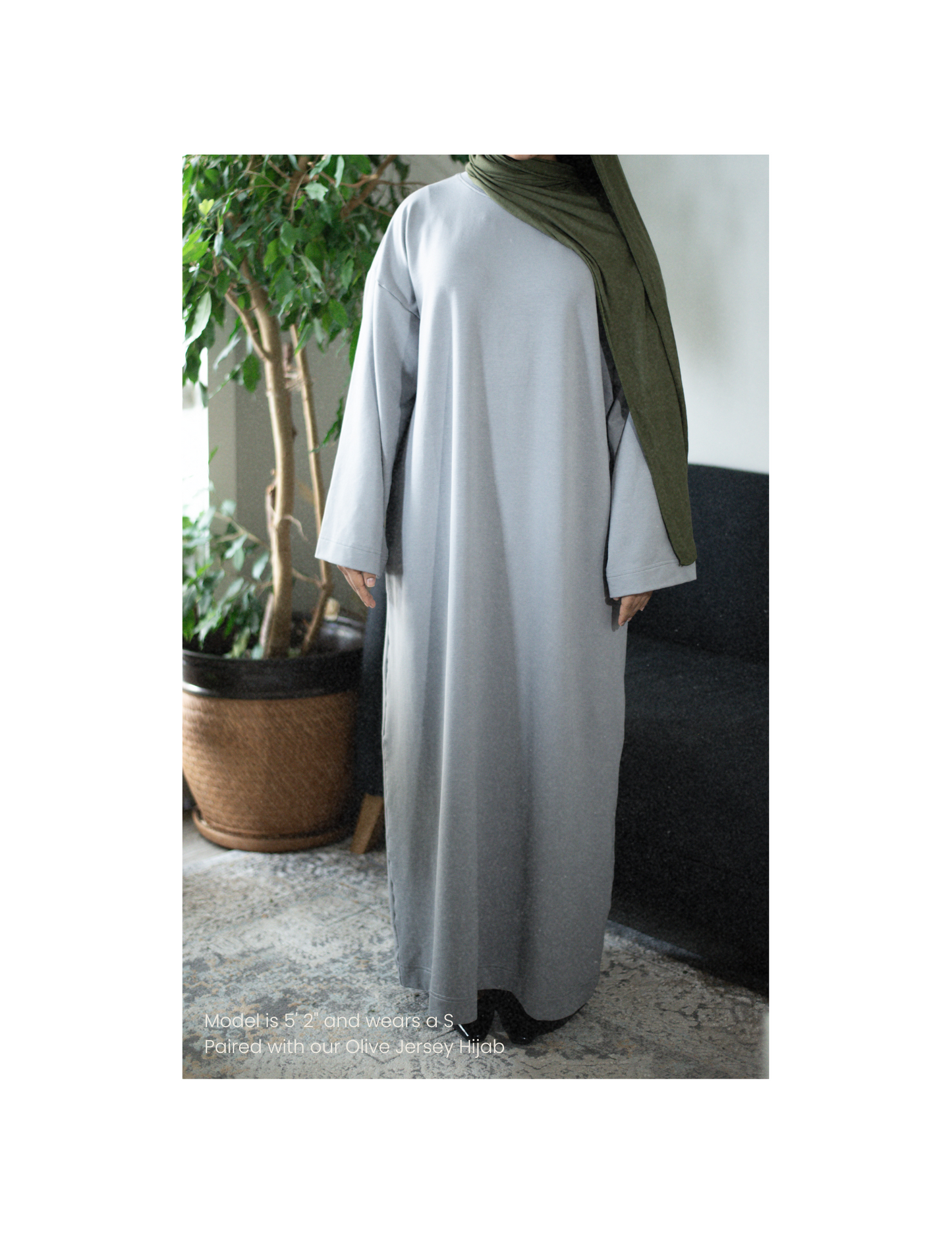 Bamboo Knit Dress in Slate Gray