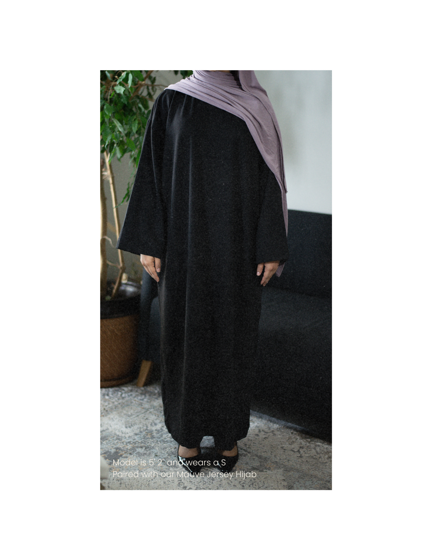 Bamboo Knit Dress in Black